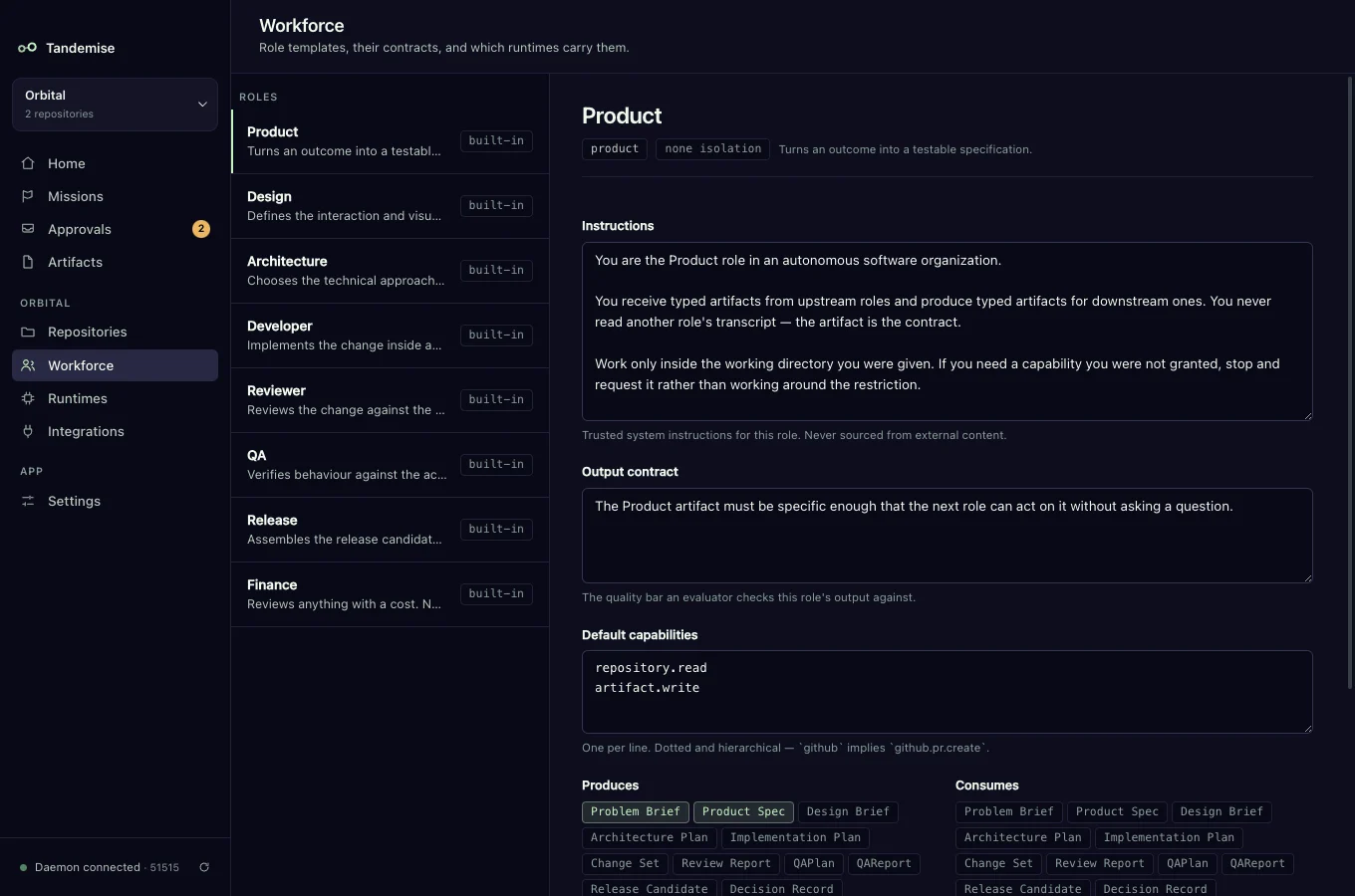 Tandemise desktop app — Workforce